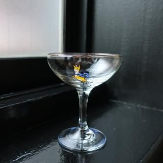 Vintage Babycham Champagne Glass(B091)
