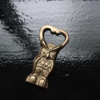 Vintage Brass Owl Bottle Opener (B124)
