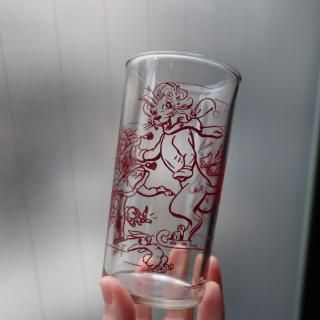 Vintage 1950s Circus Lion Glass (B151)