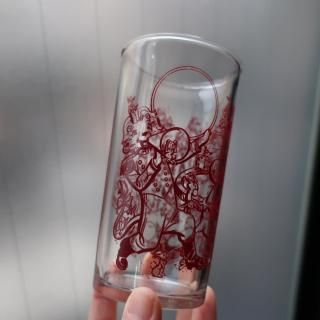 Vintage 1950s Circus Lion Glass (B152)