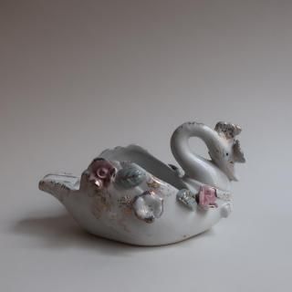 Vintage Ceramic Swan Tray Object (B189)