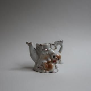 Vintage made in JAPAN Mini Dog Flower vase(B204)
