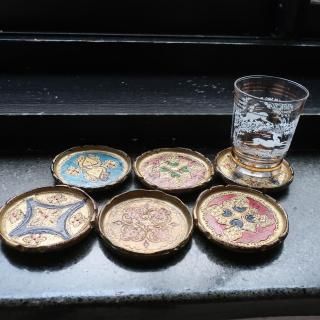 Vintage Italy Florentine Coaster (B229)