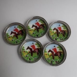 Vintage Horse Riding Metal Coaster (B253)