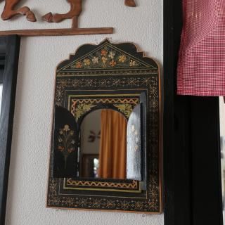 Vintage Wooden Hand Painted Mirror (B261) 