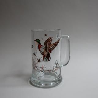 Vintage Beer Mug Glass Ducks (B273)