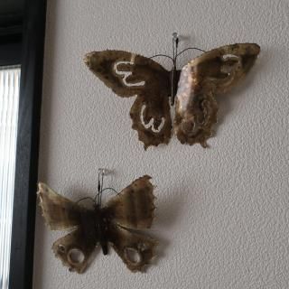Vintage Brass Butterfly Wall Deco(B286)