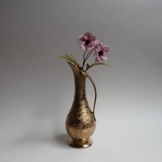 Vintage 1950's Gold Ceramic Flower Vase(B312)