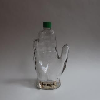 Vintage Hand motif glass bottle(B325)