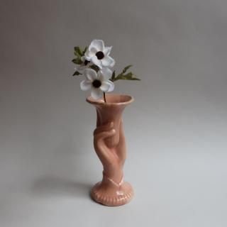 Vintage 1940s Shawnee Pottery Hand Motif Flower Vase (B327)
