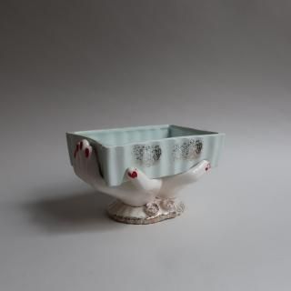 Vintage 1950s Hand Motif Ring Jewelry Trinket Dish(B343)
