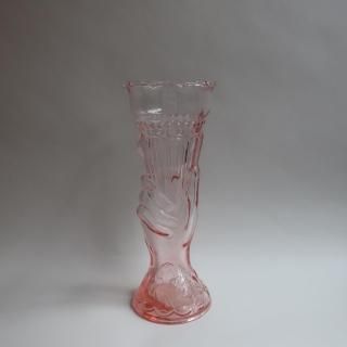 Vintage RARE Large Pink Hand Motif Flower Vase (B345)