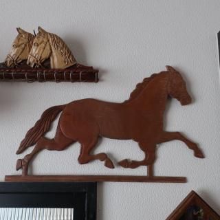 Vintage Wood Horse Wall Deco(B369)