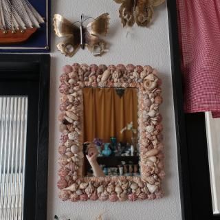 Vintage Shell Wall Mirror(B370)