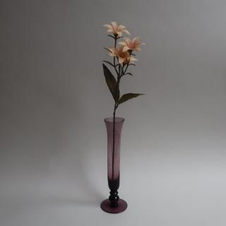 Vintage Purple Glass Flower Vase (B374)