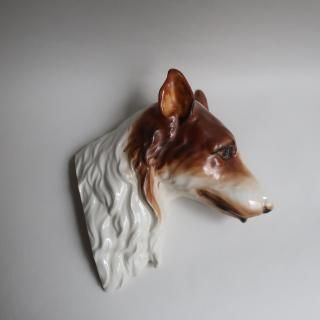 Vintage 1950's Ceramic Dog Wall Deco(B397)