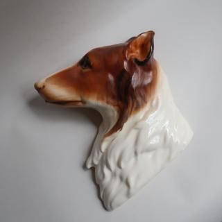 Vintage 1950's Ceramic Dog Wall Deco(B398)