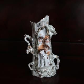 Vintage Kids and Dog Ceramic Flower Vase (B400)
