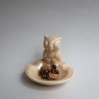 Vintage Owl Small Plate Ash Tray(B406)