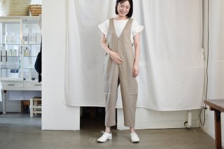 salopette pants（OXFORD LINEN）/ miho umezawa