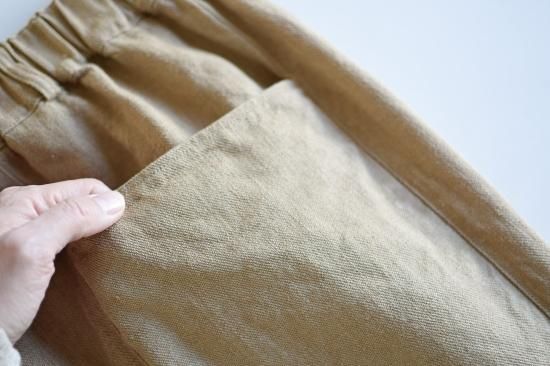 mihoumezawa シルクリネン　ワイドパンツ COTTON LINEN CANVAS cocoon wide pants【miho umez