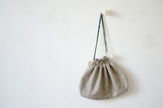Silk Herringbone Drawstring Bag / Suno&Morrison