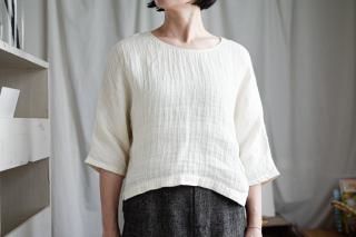 dolman sleeve blouse（HERRINGBONE DOUBLE CLOTH）/ miho umezawa
