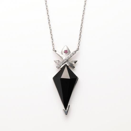【メーカー直売】の商品をすべて Daggerオニキスxルビーネックレス Maki's - palette gem ルビー