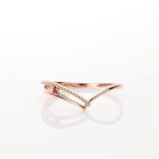 Maki's Rose</br>K10PG Rose branch Ring