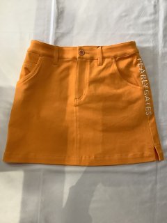 NEW【パーリーゲイツ 】コットンストレッチツイルスカート　オレンジ　サイズ00、0、1、2
