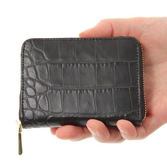 comin【マルチケース／キーポーチ】タンバリン チャコール×ブラック