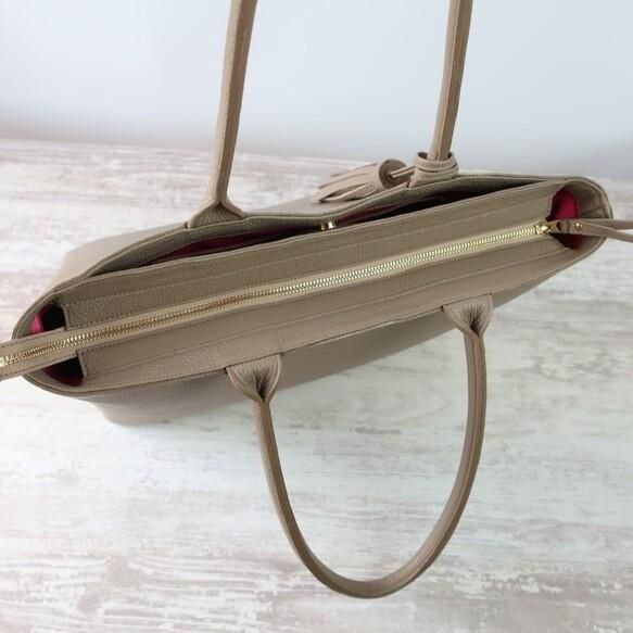 A4サイズトートbag(サイズL)・マチ幅13㎝.ver☆彡ライトグレー