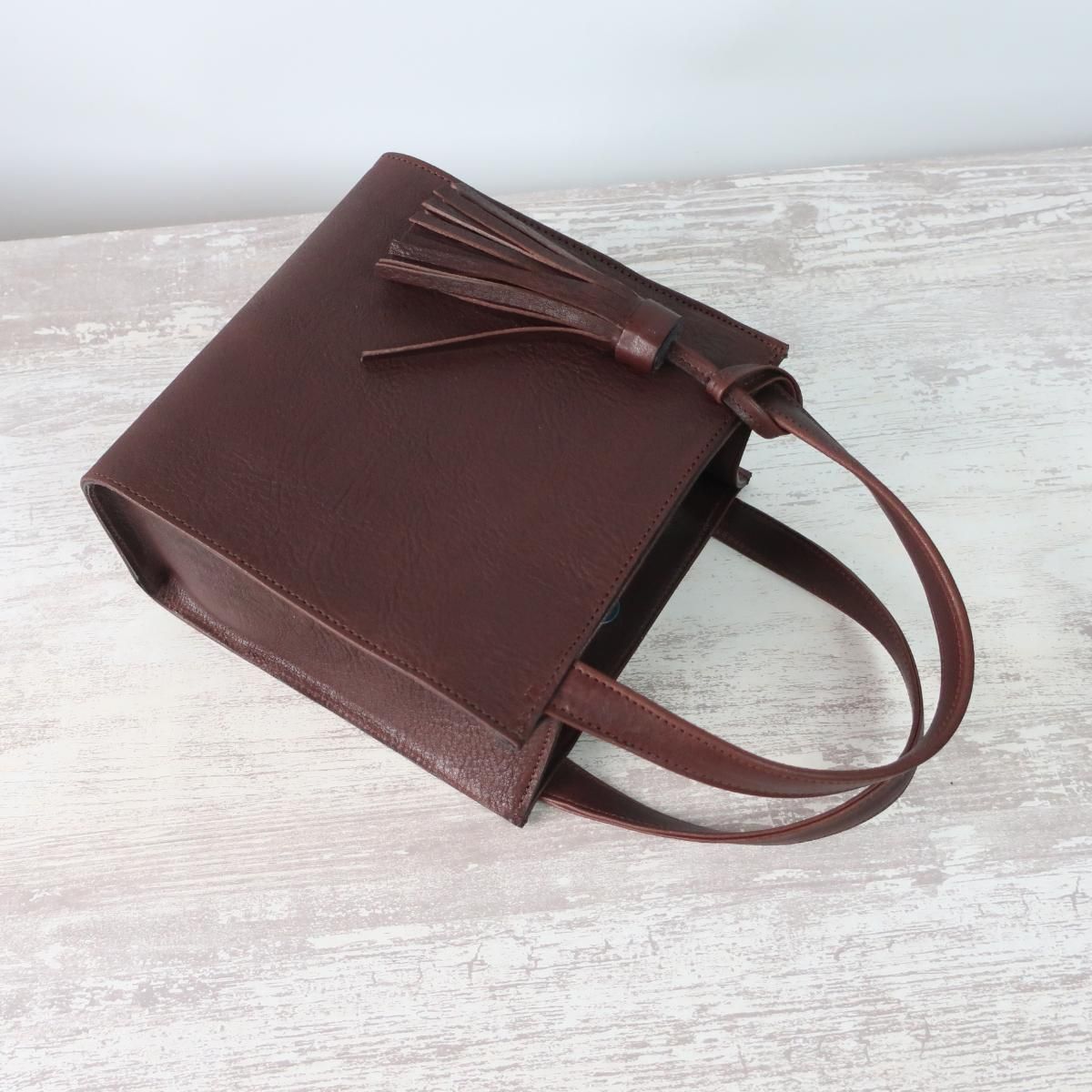 栃木レザー製しかくトートbag | ダークブラウン - naoao.bag 栃木レザー製しかくトートbag | ダークブラウン - naoao.bag