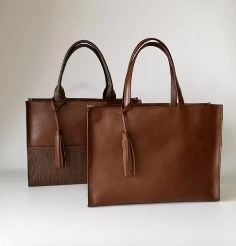 (セミオーダー）A4サイズしかくトートbag☆彡ダークブラウン・受注製作