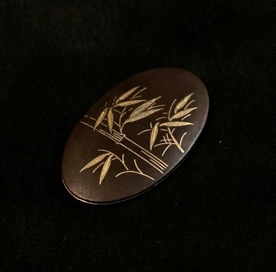 竹図 金象嵌 帯留」 - 正尚堂