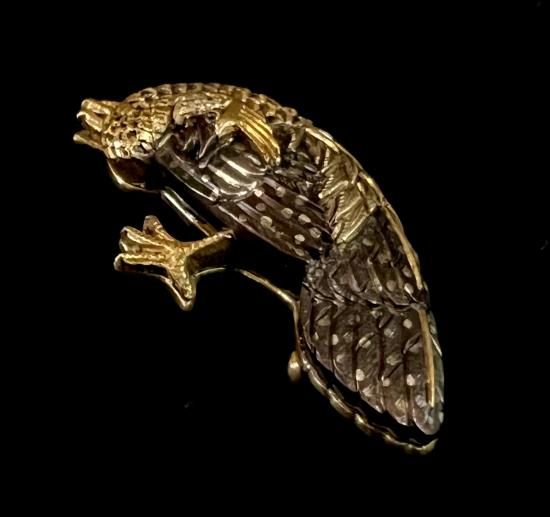 Z）時代物 当時物 金工 帯留 葉っぱ アンティーク　金細工 金属工芸 Z）時代物 当時物 金工 帯留 葉っぱ アンティーク 金細工 金属