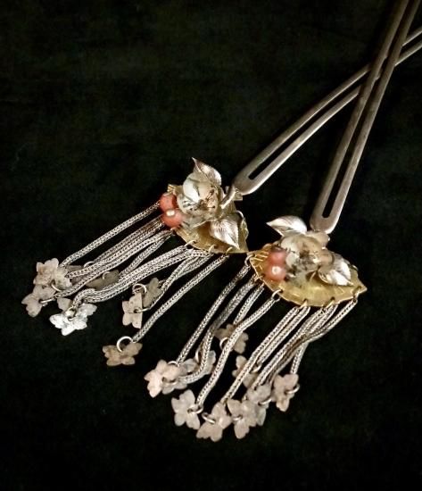 桜　目貫　銀無垢 桜 目貫 銀無垢 桜 目貫 銀無垢 目貫（現代物金具）の商品一覧｜