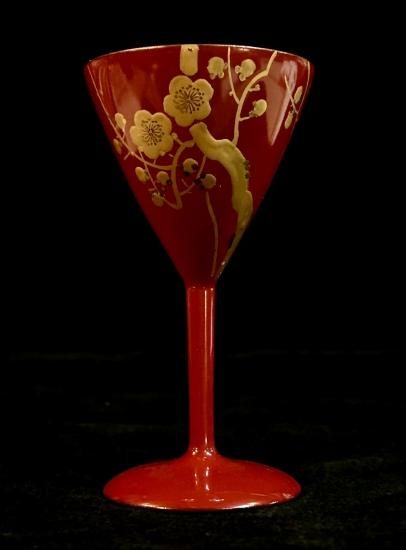 蒔絵大阪尚美堂造り酒盃六客