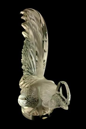 希少1928年 当時のシール付◇ラリック カーマスコット「コックナン」鶏