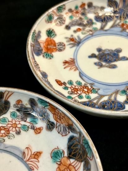 葵に菊文様 古伊万里 色絵 小皿 四寸皿 20客揃」 - 正尚堂 葵に菊文様 古伊万里 色絵 小皿 四寸皿 20客揃」 - 正尚堂