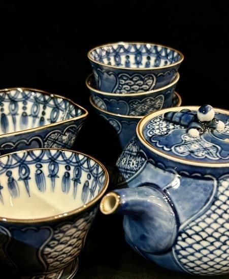 捻り祥瑞 加藤利昌作 煎茶器揃い 清水焼 京焼」 - 正尚堂 捻り祥瑞 加藤利昌作 煎茶器揃い 清水焼 京焼」 - 正尚堂