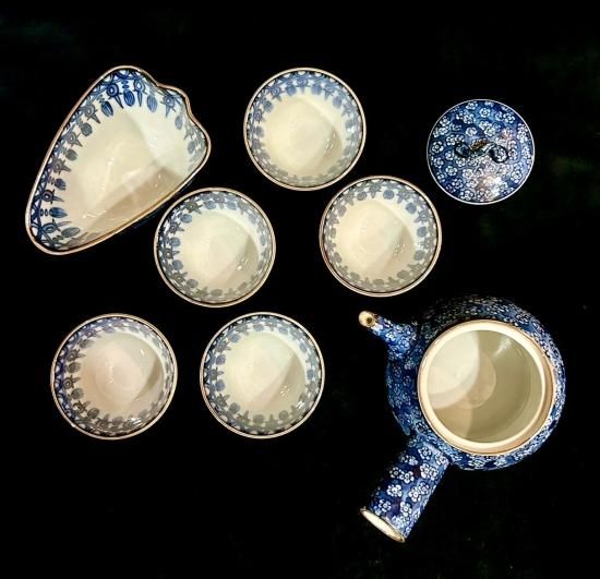 梅図 加藤利昌作 煎茶器揃い 清水焼 京焼」 - 正尚堂 梅図 加藤利昌作 煎茶器揃い 清水焼 京焼」 - 正尚堂