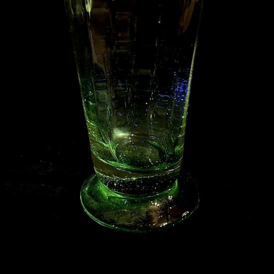 緑底 アンティーク ウランガラス グラス 昭和初期」 - 正尚堂