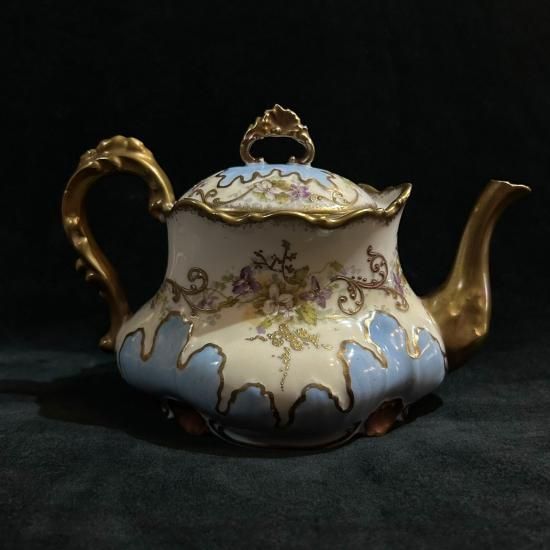 poさん専用」ミネルヴァフランス製彫金銀製ティーポット 731gチヒオニ