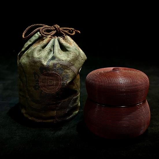 遠州好 糸目瓢型棗 時代仕覆付き」 - 正尚堂 遠州好 糸目瓢型棗 時代仕覆付き」 - 正尚堂