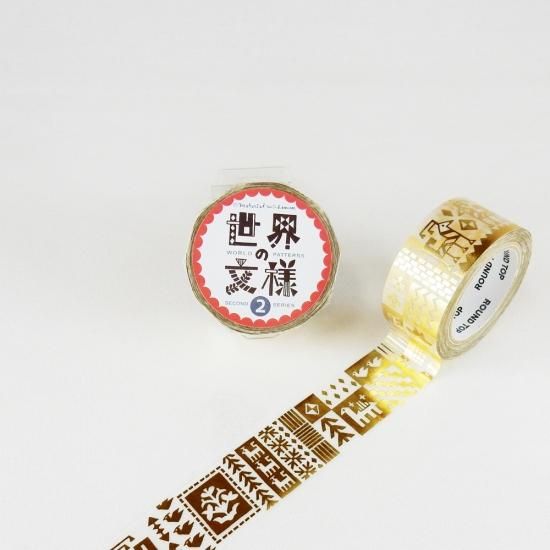 箔押し　パターン金テープ マスキングテープ 箔押し パターン金テープ マスキングテープ