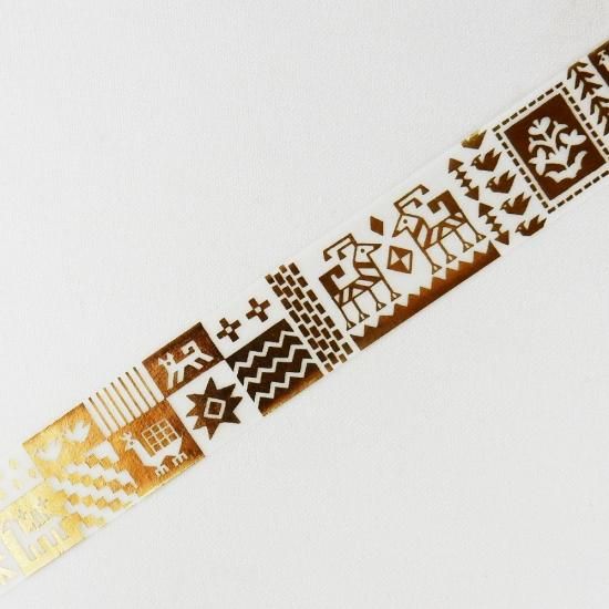 箔押し　パターン金テープ マスキングテープ 箔押し パターン金テープ マスキングテープ
