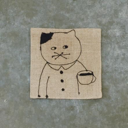 アートコースター 菅原 sennokoto / 菅原しおん リネンの刺繍コースター | 雑貨店OBON