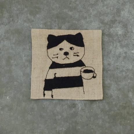 アートコースター 菅原 倉敷意匠計画室 sennokoto リネンの刺繍コースター shima