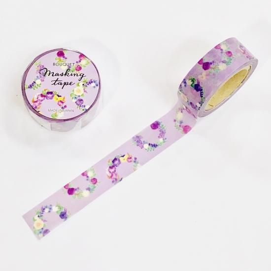 MIND WAVE BOUQUET マスキングテープ purple